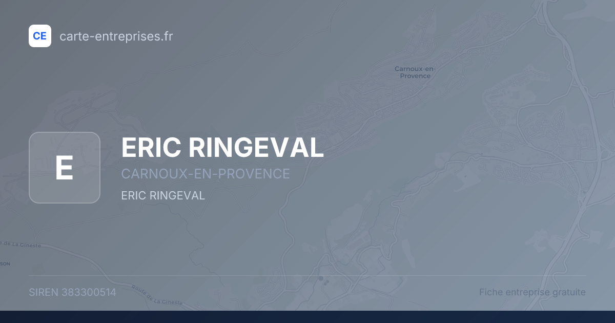ERIC RINGEVAL — 383300514 — fiche entreprise