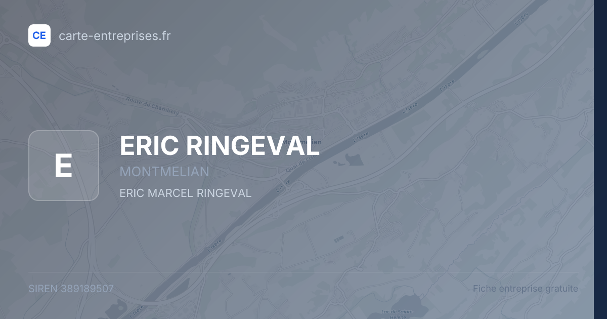ERIC RINGEVAL — 389189507 — fiche entreprise