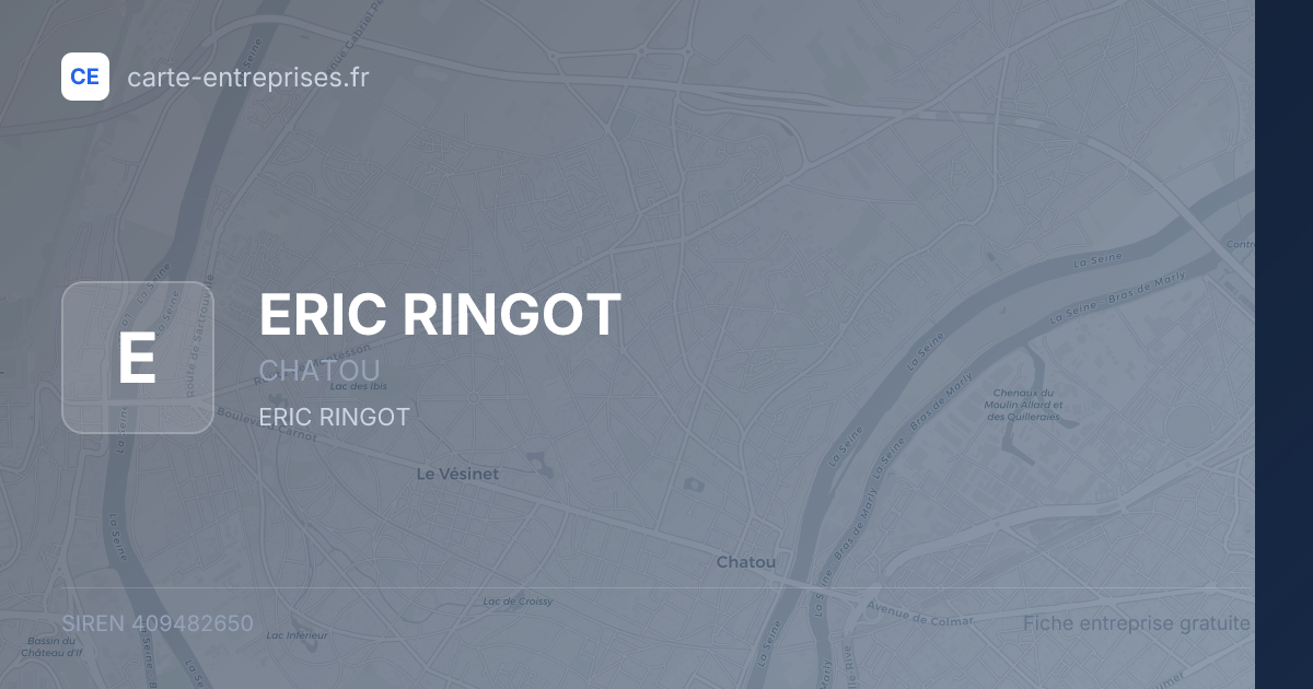 ERIC RINGOT — 409482650 — fiche entreprise