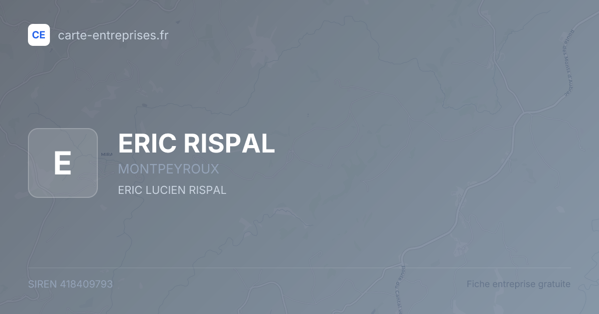 ERIC RISPAL — 418409793 — fiche entreprise