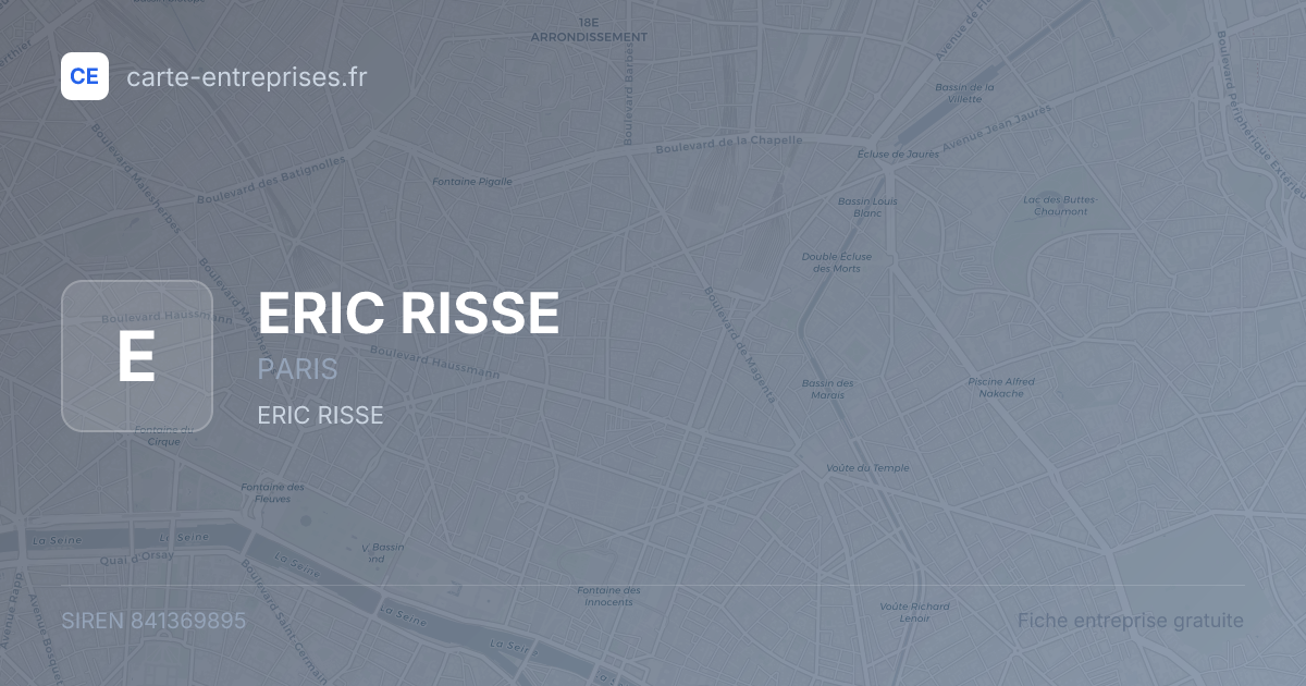 ERIC RISSE — 841369895 — fiche entreprise