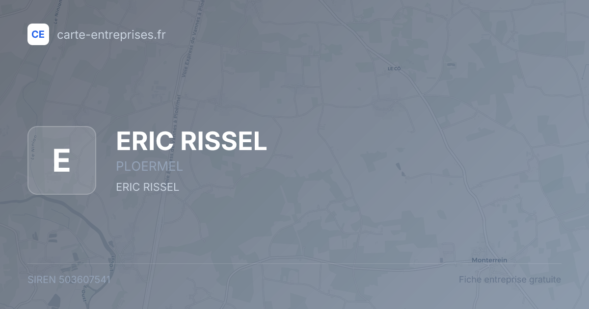 ERIC RISSEL — 503607541 — fiche entreprise