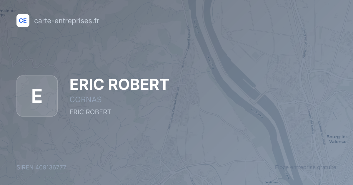 ERIC ROBERT — 409136777 — fiche entreprise