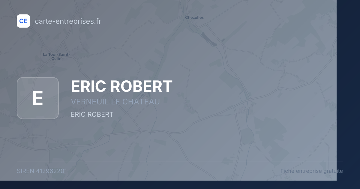 ERIC ROBERT — 412962201 — fiche entreprise
