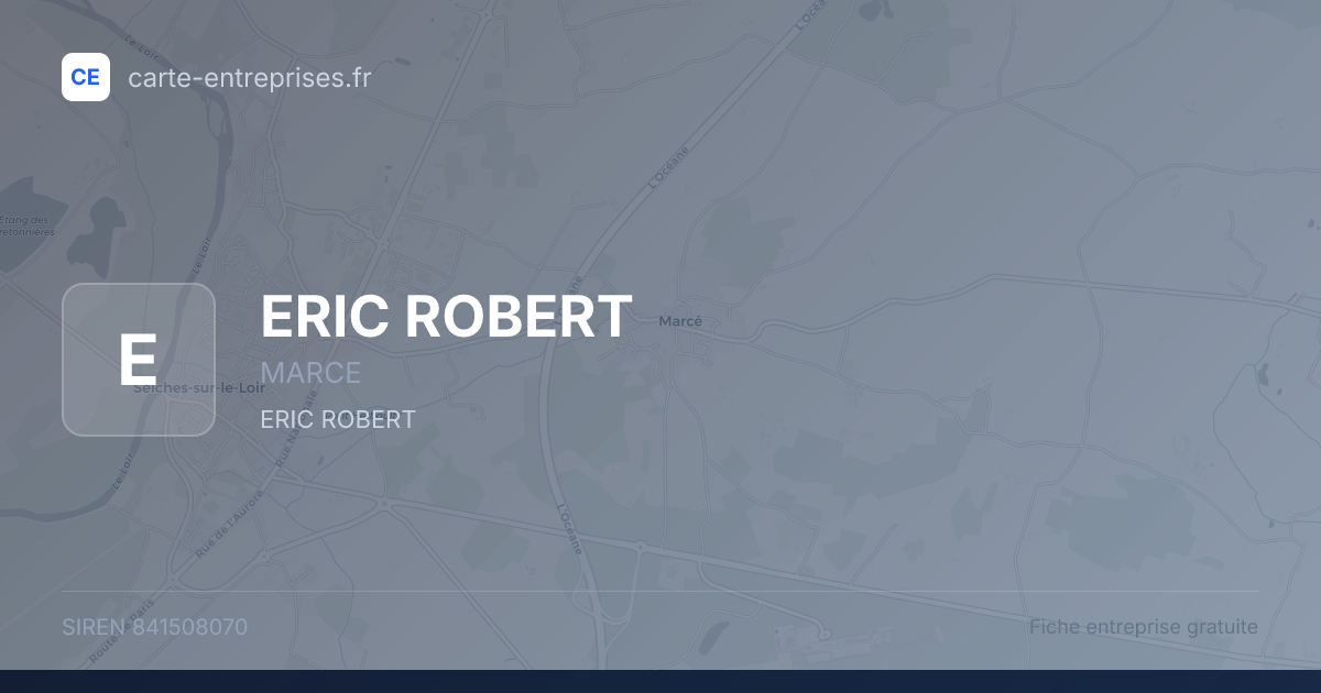 ERIC ROBERT — 841508070 — fiche entreprise