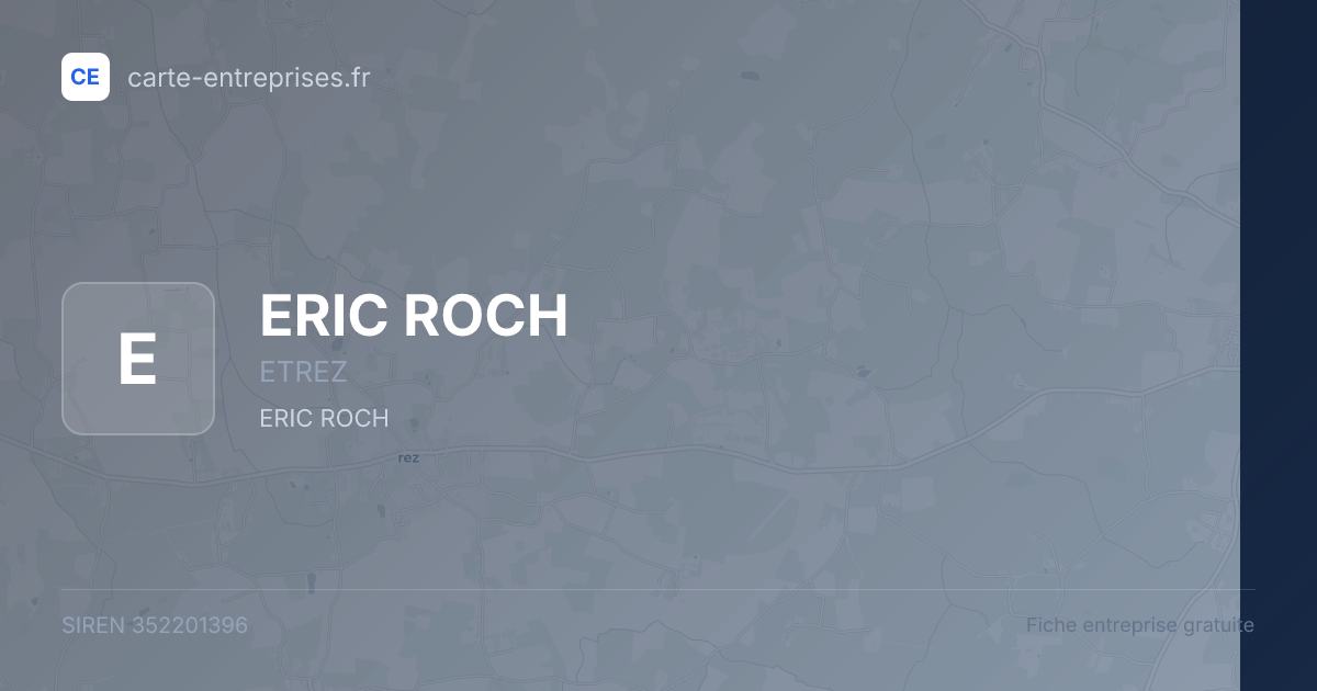 ERIC ROCH — 352201396 — fiche entreprise