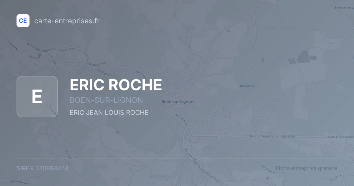 ERIC ROCHE — 320894454 — fiche entreprise