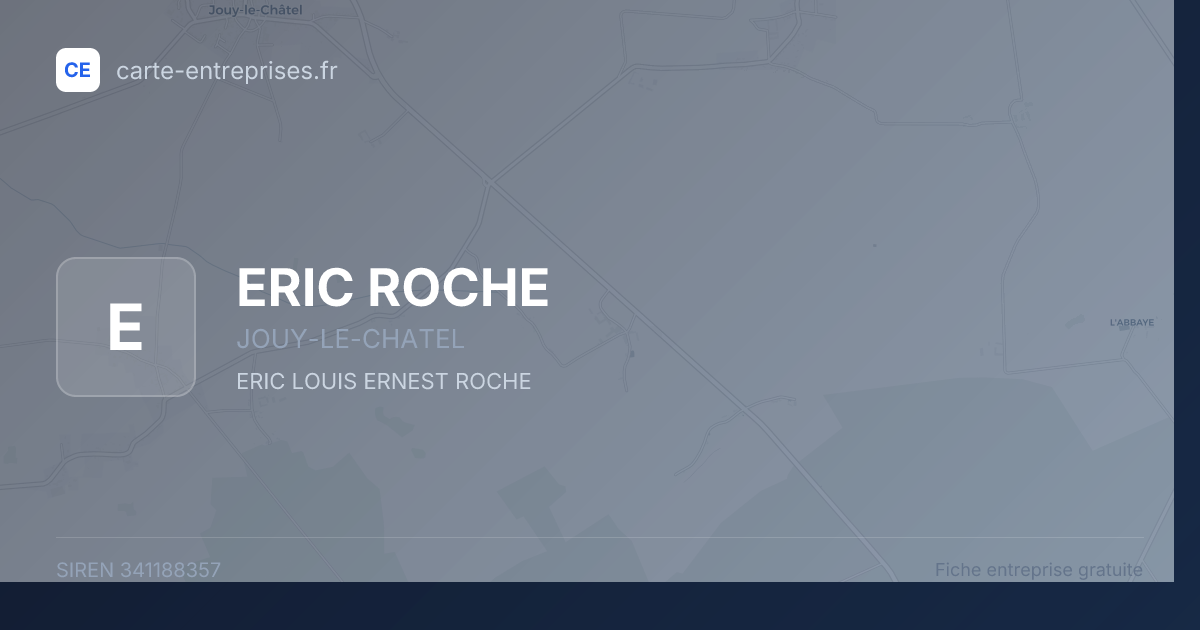ERIC ROCHE — 341188357 — fiche entreprise