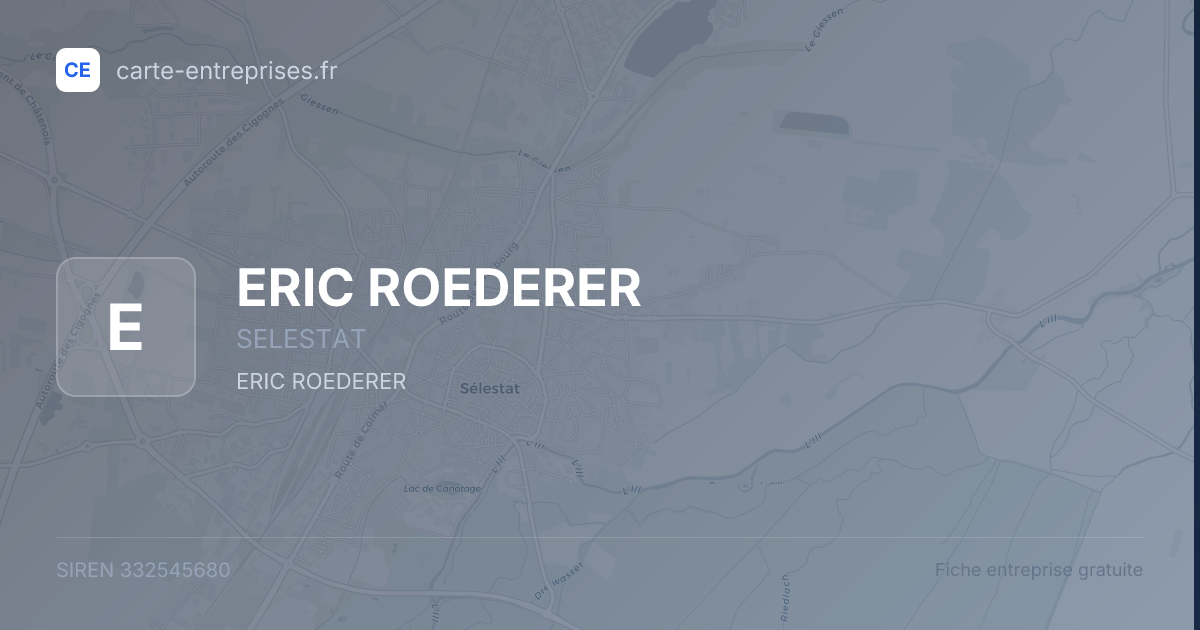 ERIC ROEDERER — 332545680 — fiche entreprise