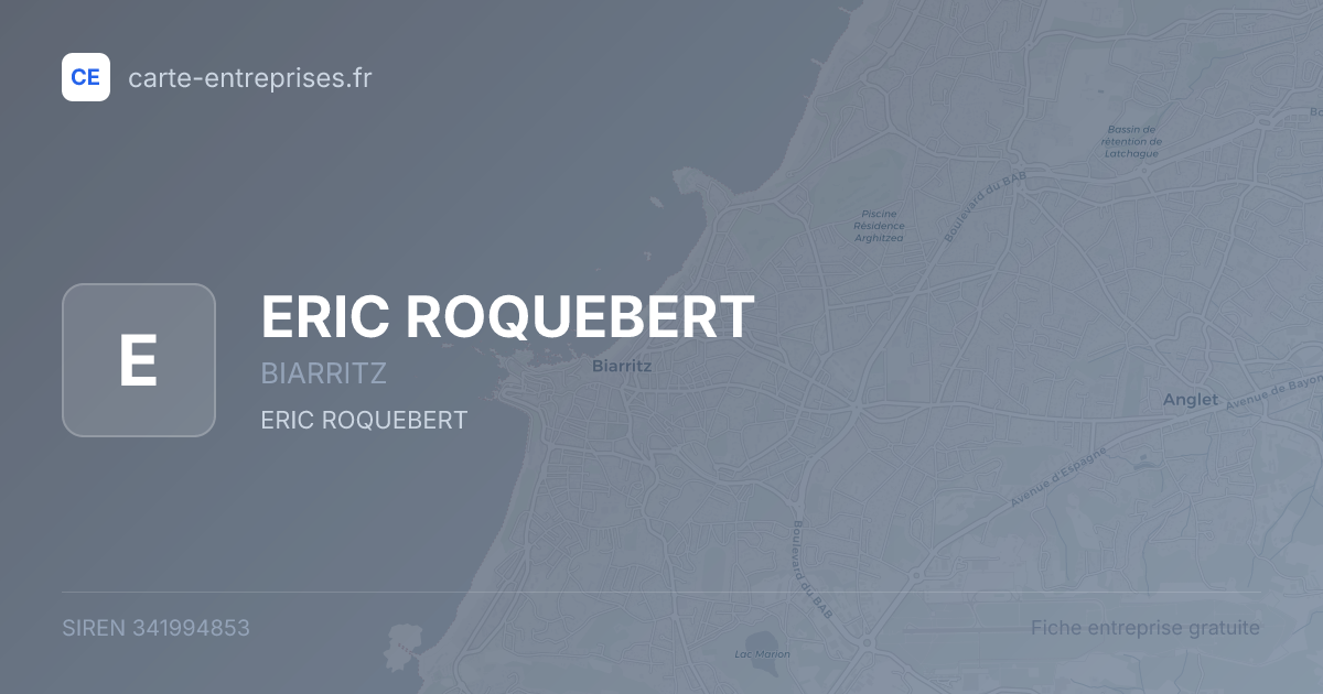 ERIC ROQUEBERT — 341994853 — fiche entreprise