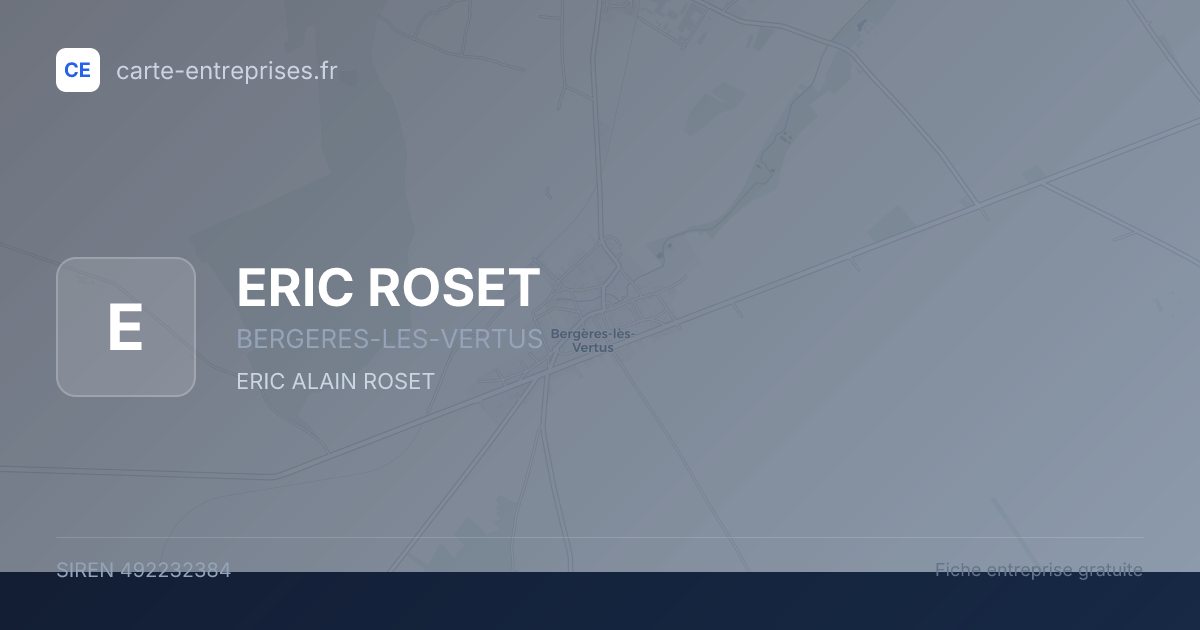 ERIC ROSET — 492232384 — fiche entreprise