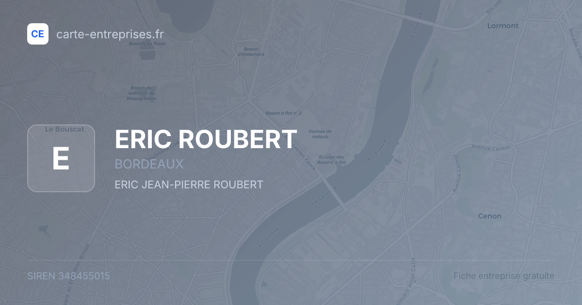 ERIC ROUBERT — 348455015 — fiche entreprise