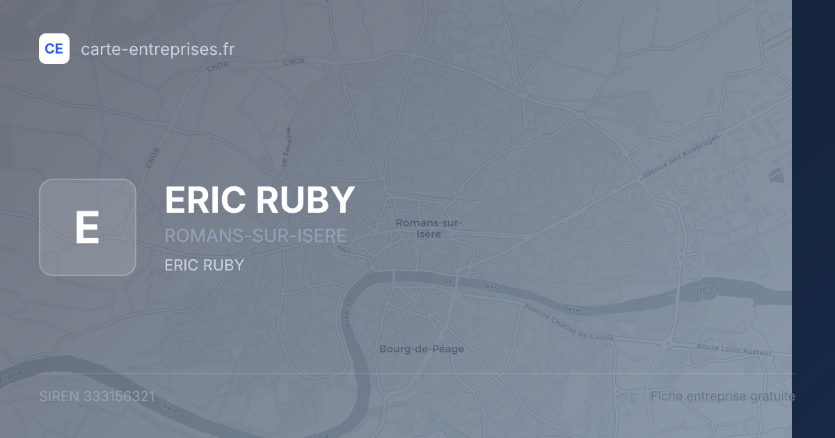 ERIC RUBY — 333156321 — fiche entreprise