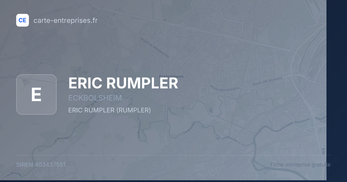 ERIC RUMPLER — 403437551 — fiche entreprise