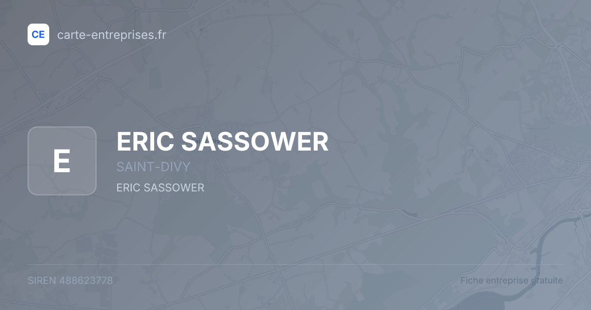 ERIC SASSOWER — 488623778 — fiche entreprise