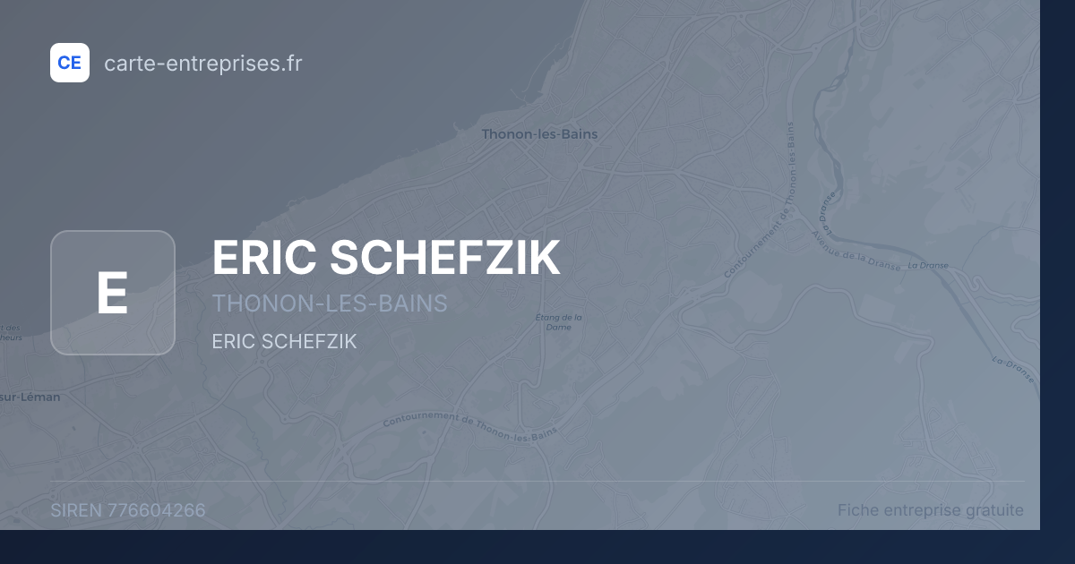 ERIC SCHEFZIK — 776604266 — fiche entreprise