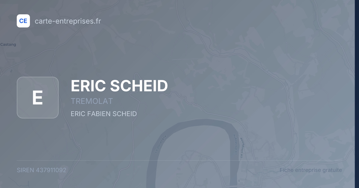 ERIC SCHEID — 437911092 — fiche entreprise