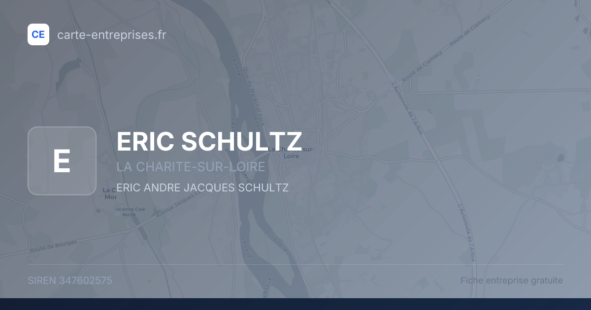 ERIC SCHULTZ — 347602575 — fiche entreprise