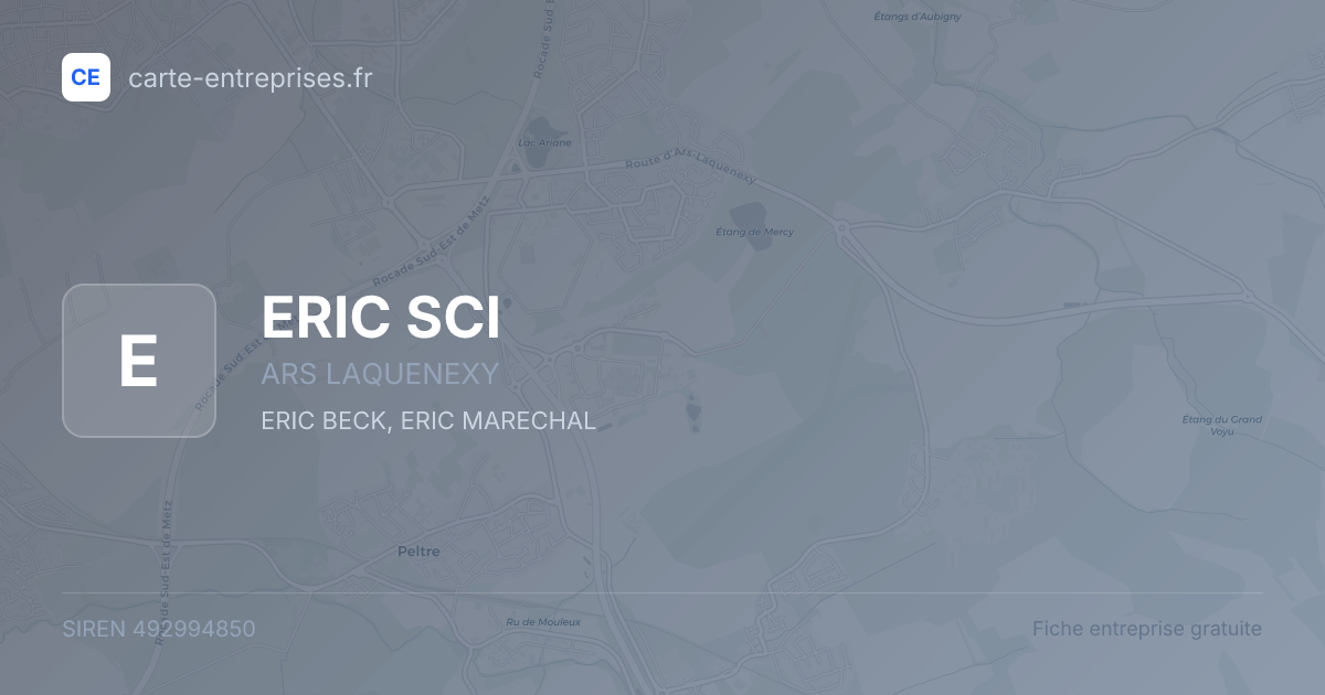 ERIC SCI — 492994850 — fiche entreprise