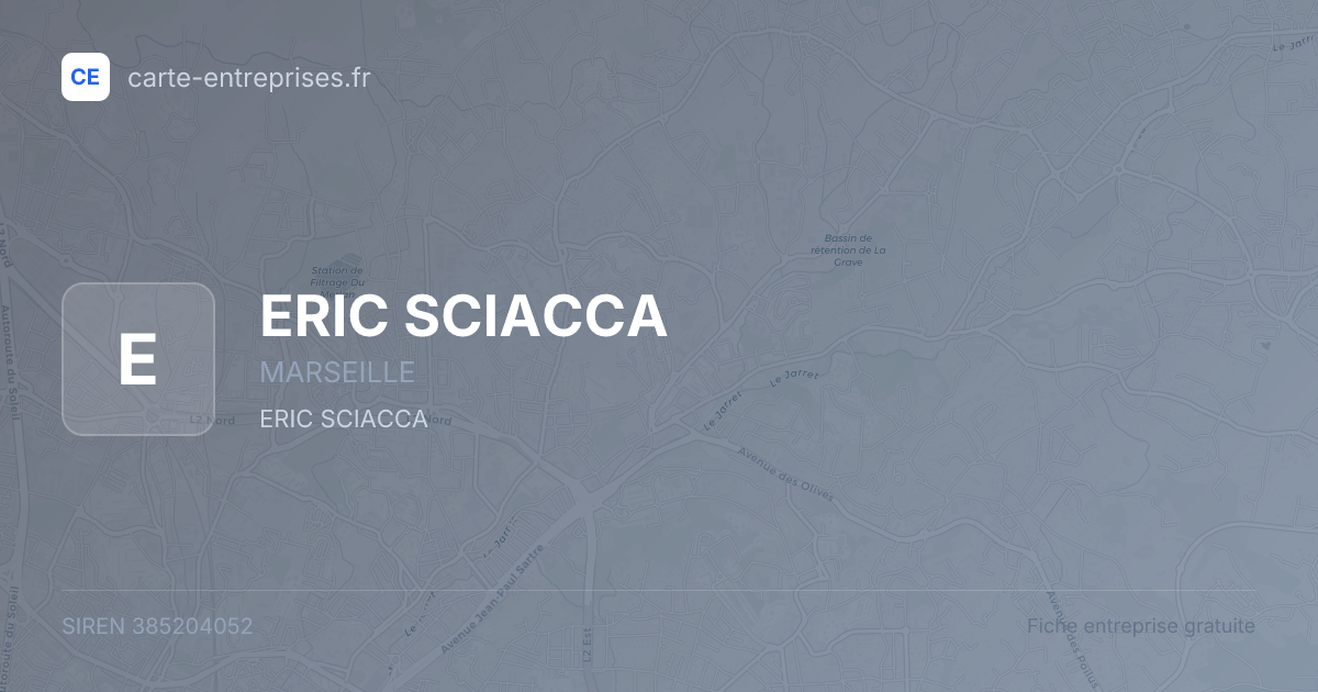 ERIC SCIACCA — 385204052 — fiche entreprise