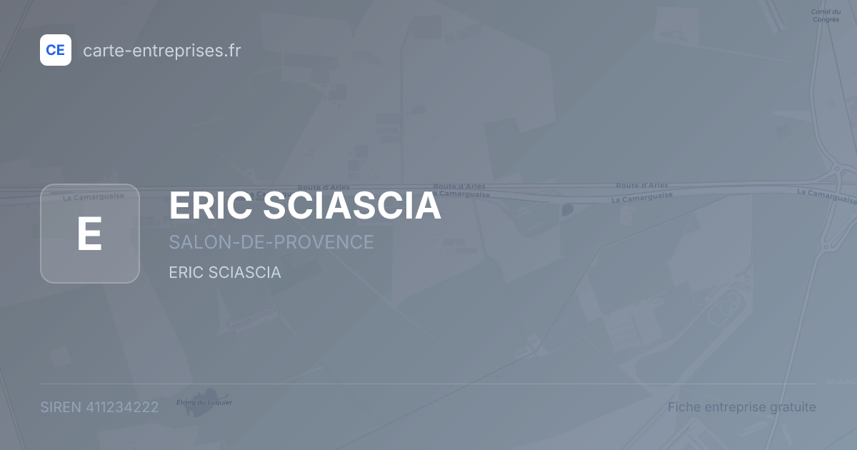 ERIC SCIASCIA — 411234222 — fiche entreprise