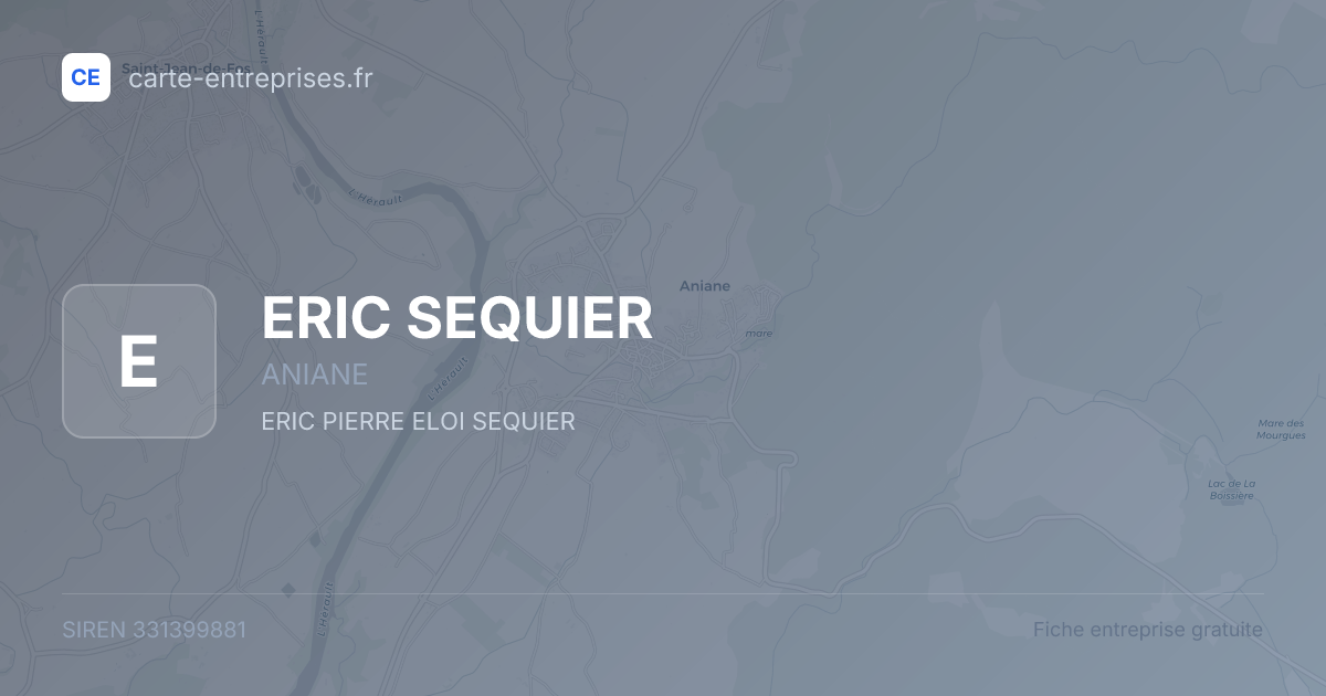 ERIC SEQUIER — 331399881 — fiche entreprise