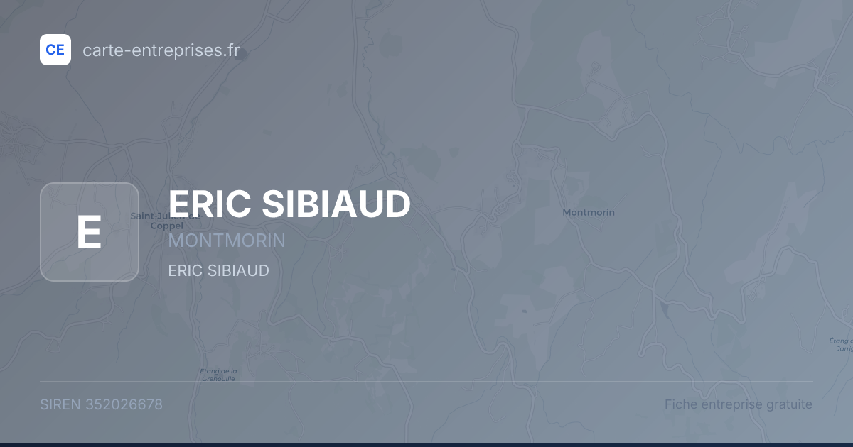 ERIC SIBIAUD — 352026678 — fiche entreprise