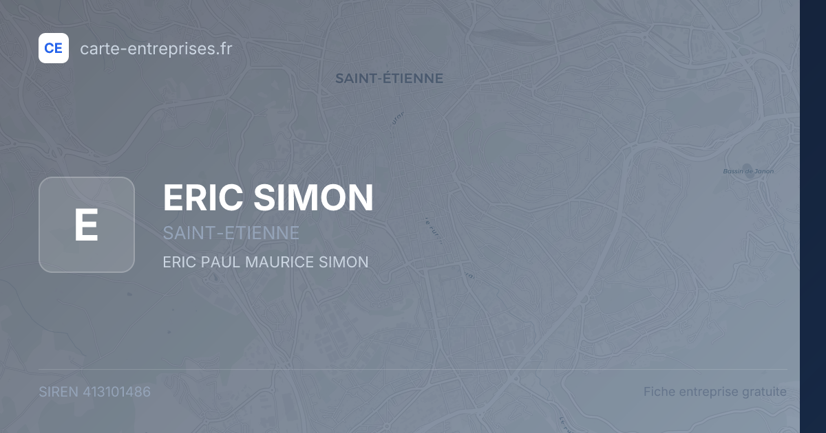 ERIC SIMON — 413101486 — fiche entreprise