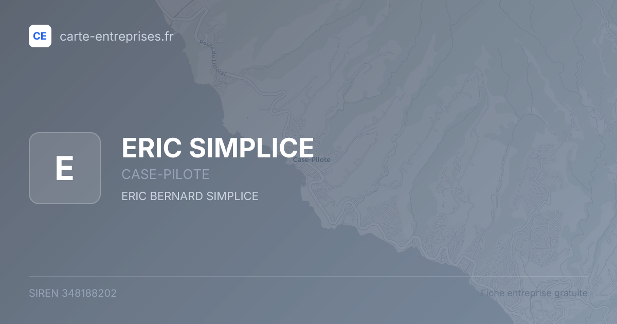 ERIC SIMPLICE — 348188202 — fiche entreprise