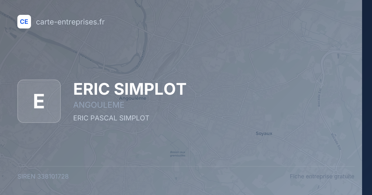 ERIC SIMPLOT — 338101728 — fiche entreprise