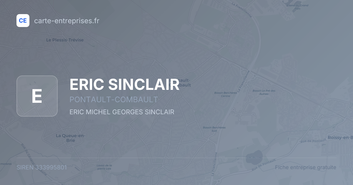 ERIC SINCLAIR — 333995801 — fiche entreprise