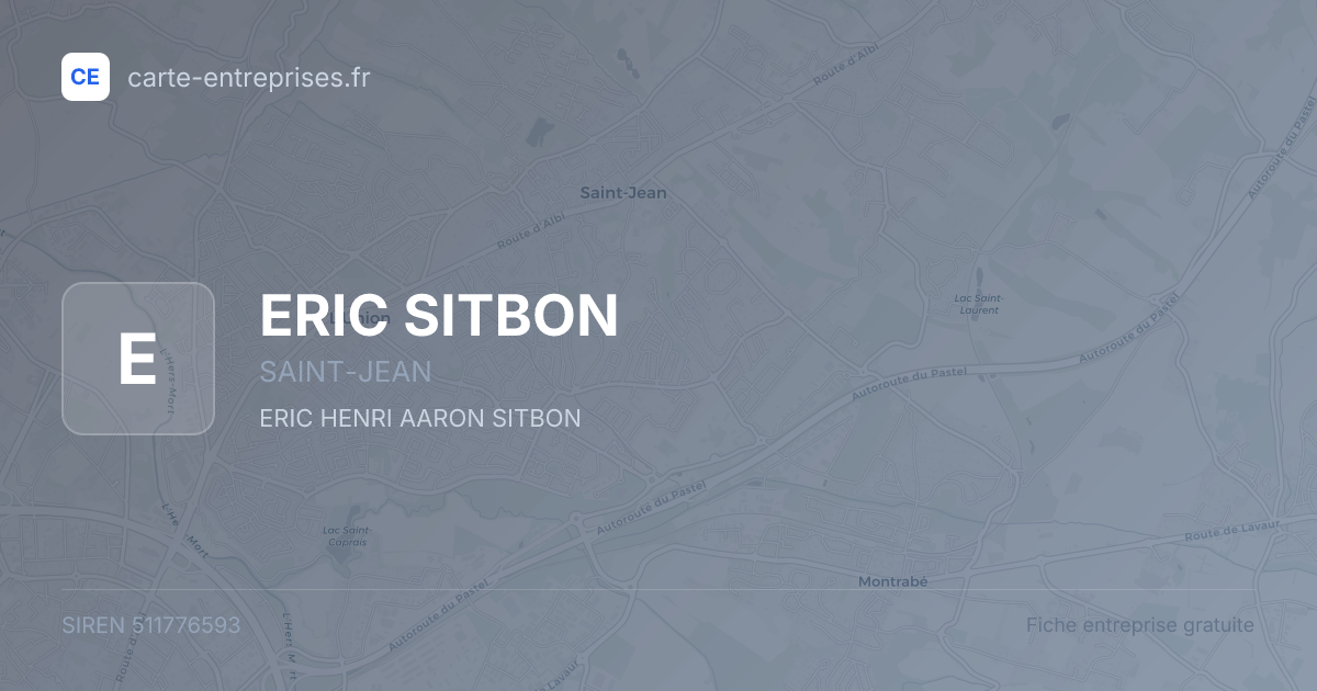 ERIC SITBON — 511776593 — fiche entreprise