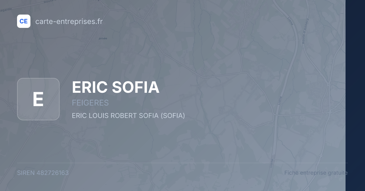ERIC SOFIA — 482726163 — fiche entreprise
