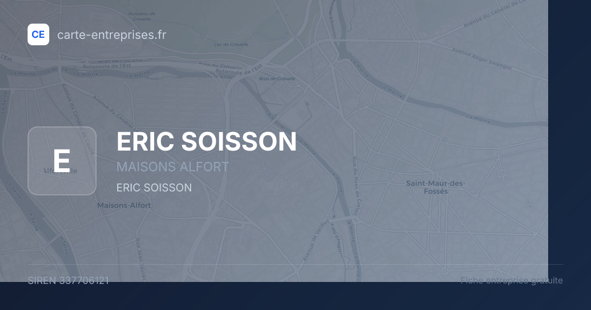 ERIC SOISSON — 337706121 — fiche entreprise