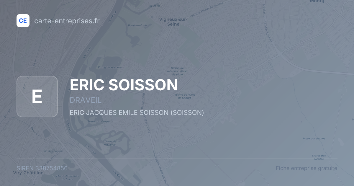 ERIC SOISSON — 338754856 — fiche entreprise
