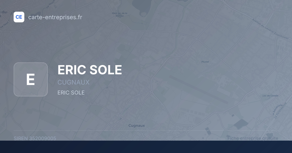 ERIC SOLE — 352009005 — fiche entreprise