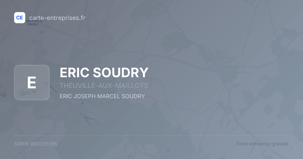 ERIC SOUDRY — 980295166 — fiche entreprise