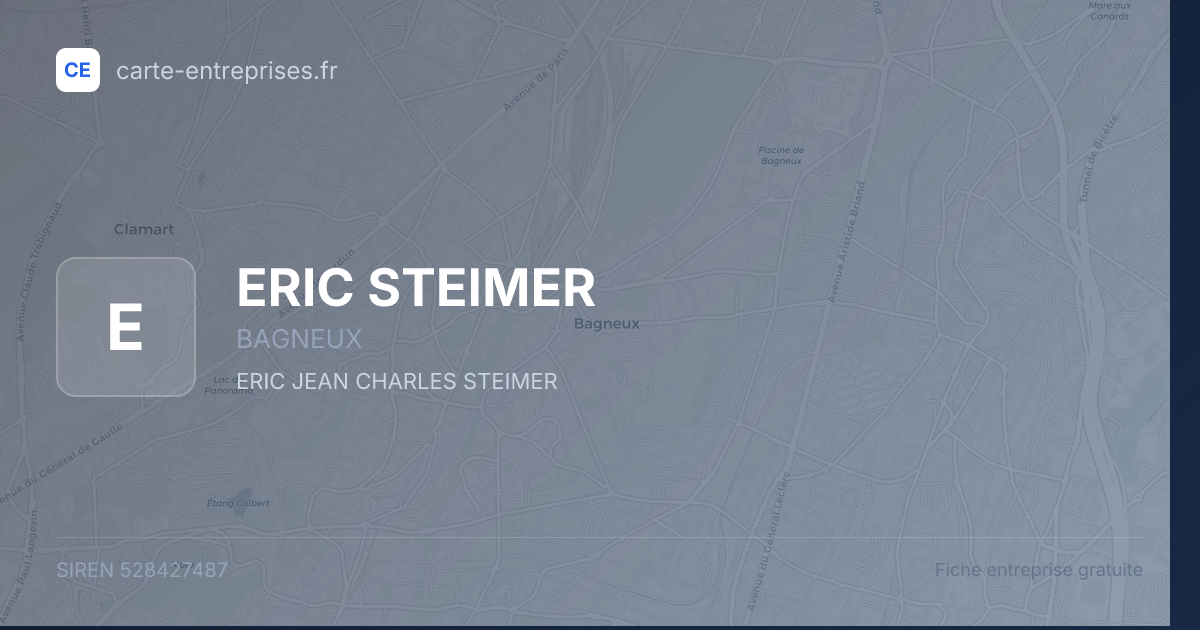 ERIC STEIMER — 528427487 — fiche entreprise