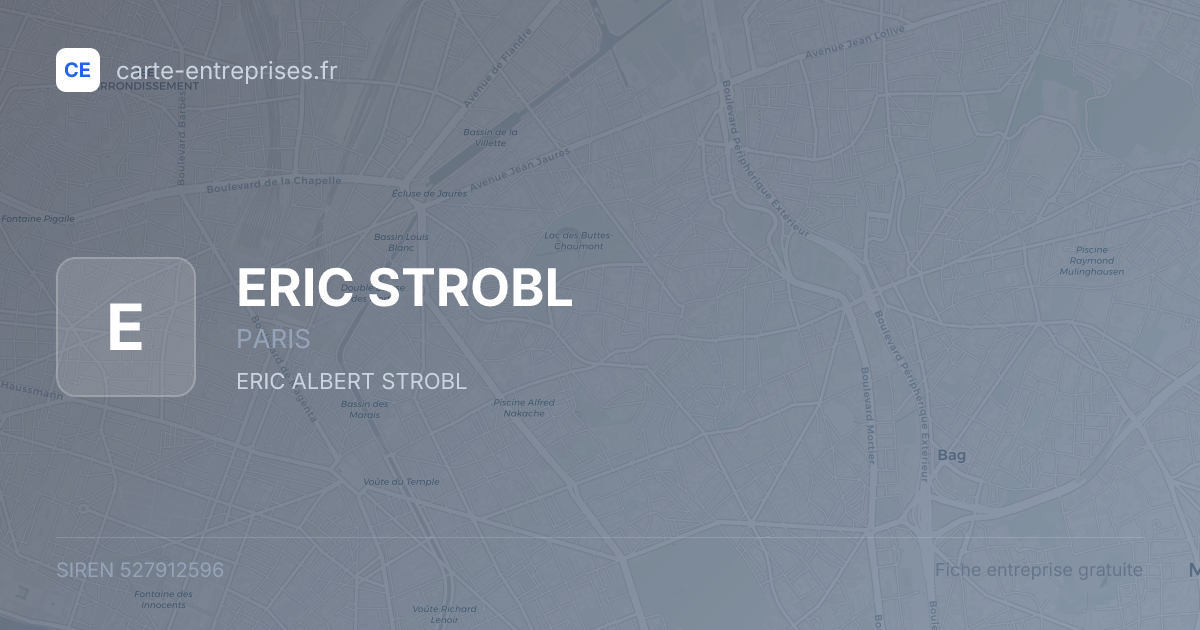 ERIC STROBL — 527912596 — fiche entreprise