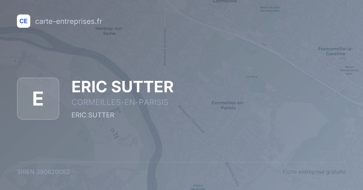 ERIC SUTTER — 390620052 — fiche entreprise