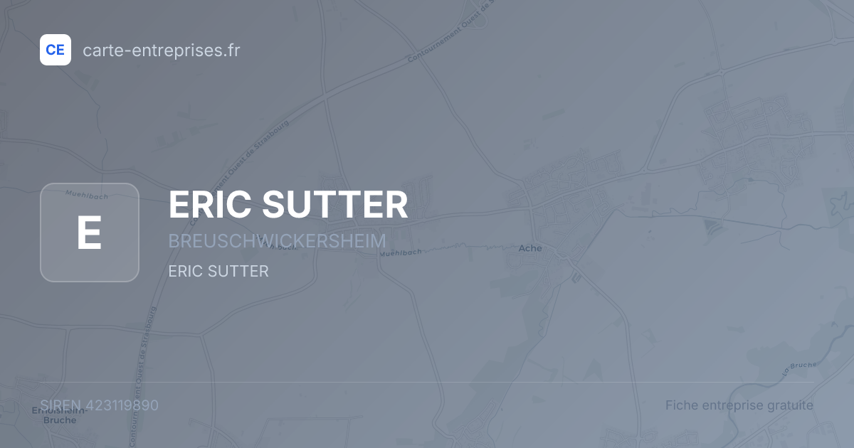 ERIC SUTTER — 423119890 — fiche entreprise