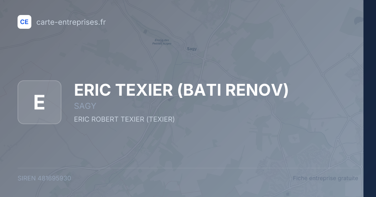 ERIC TEXIER (BATI RENOV) — 481695930 — fiche entreprise