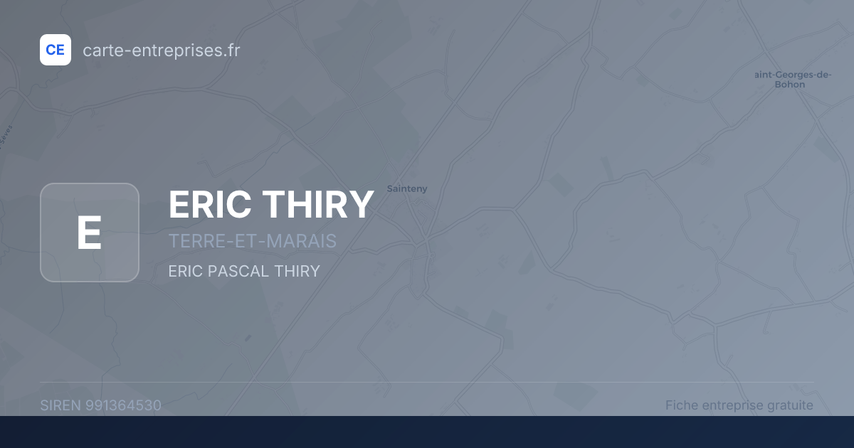 ERIC THIRY — 991364530 — fiche entreprise
