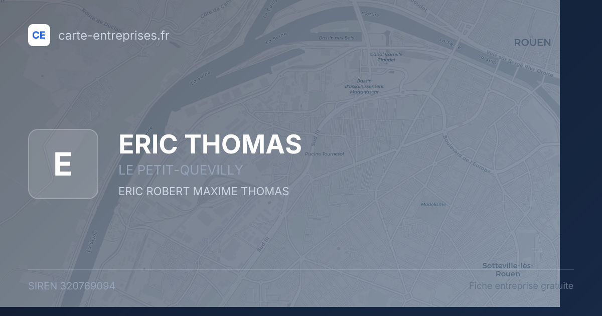 ERIC THOMAS — 320769094 — fiche entreprise