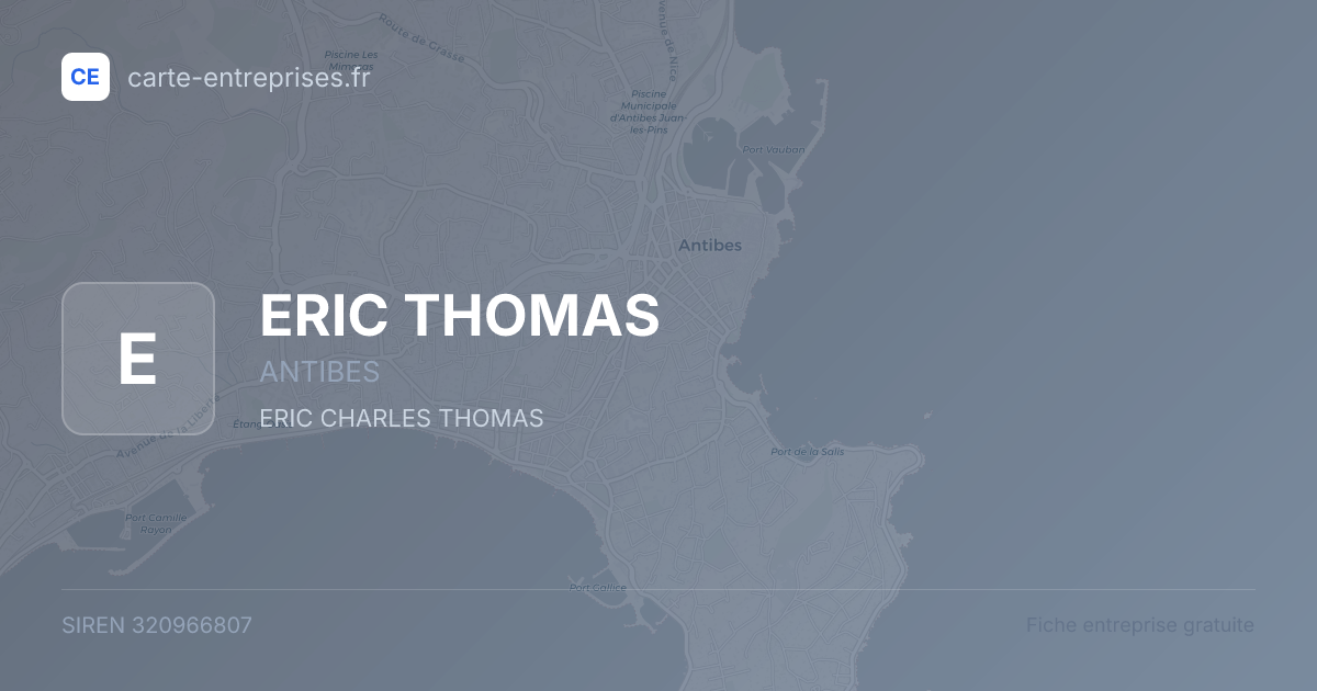 ERIC THOMAS — 320966807 — fiche entreprise