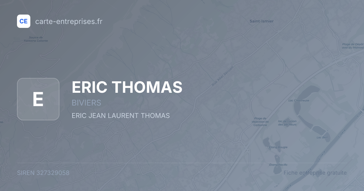 ERIC THOMAS — 327329058 — fiche entreprise