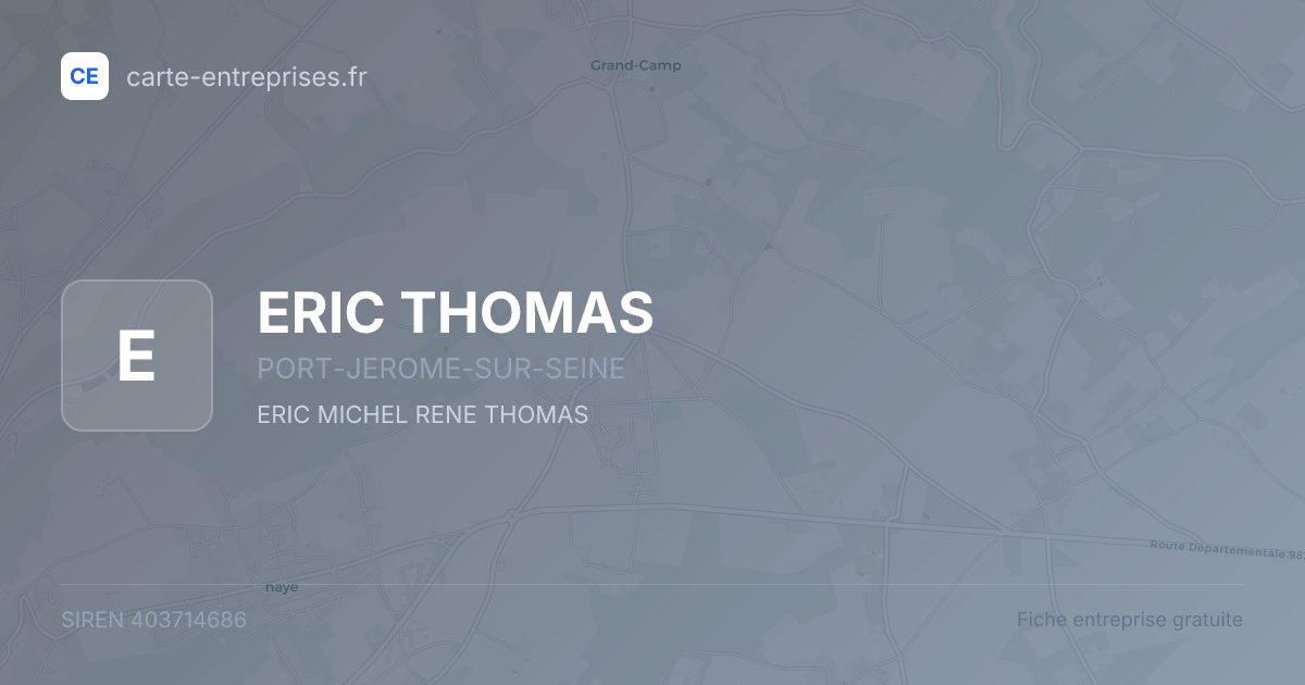 ERIC THOMAS — 403714686 — fiche entreprise