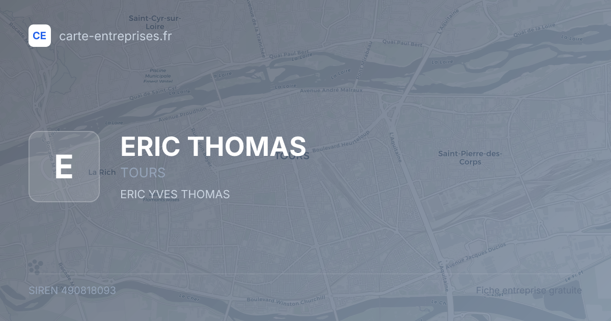 ERIC THOMAS — 490818093 — fiche entreprise