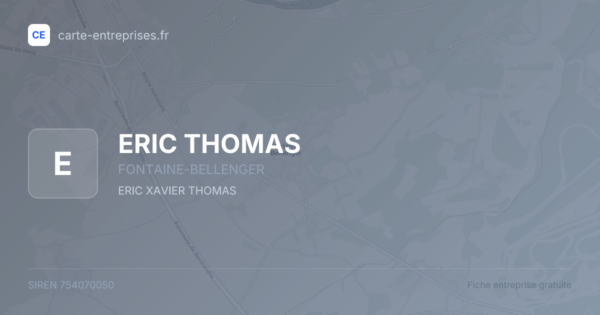 ERIC THOMAS — 754070050 — fiche entreprise