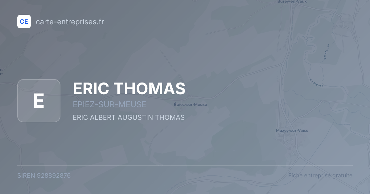 ERIC THOMAS — 928892876 — fiche entreprise